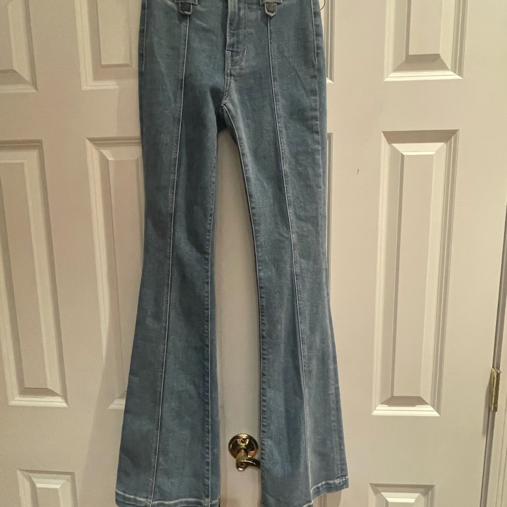 Veronica Beard Jeans -- Beverly Skinny Flare w/Seam - size 24 - High Rise